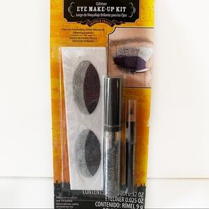 Glitter Press On Makeup Kit Eyeshadow Liner Mascar